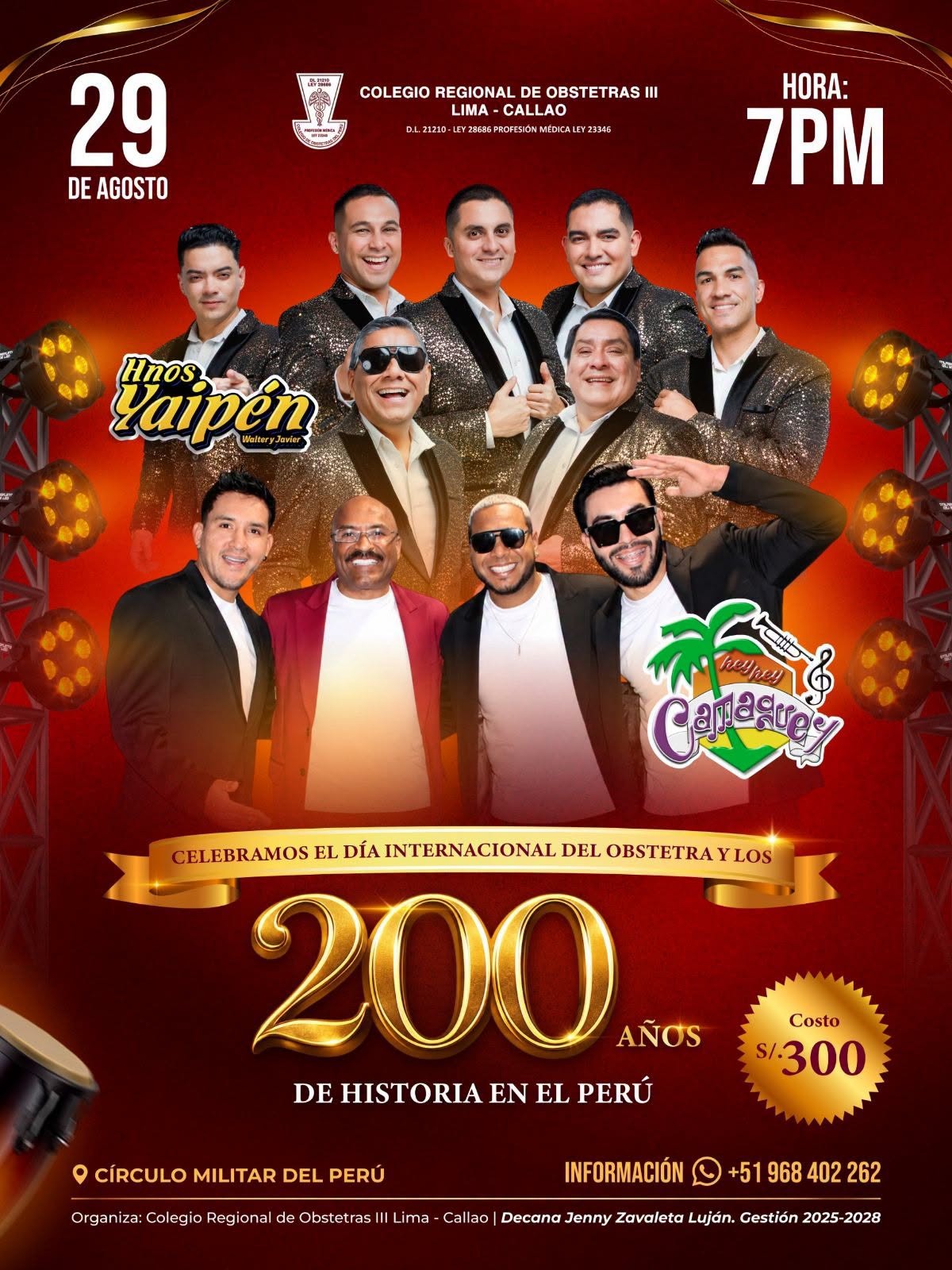 Afiche de la Cena de Gala 2026. Sábado 29 de agosto, 7 p.m., Círculo Militar del Perú